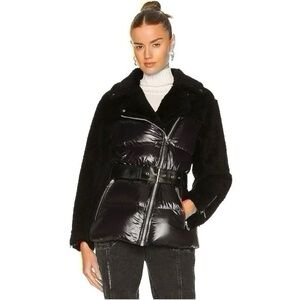 NEW Mackage Rune Moto Sherpa Down Puffer Jacket